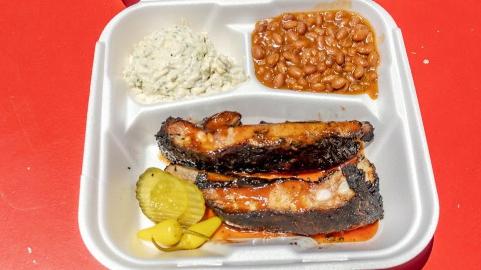 Barbecue menu sections for all-day ordering.